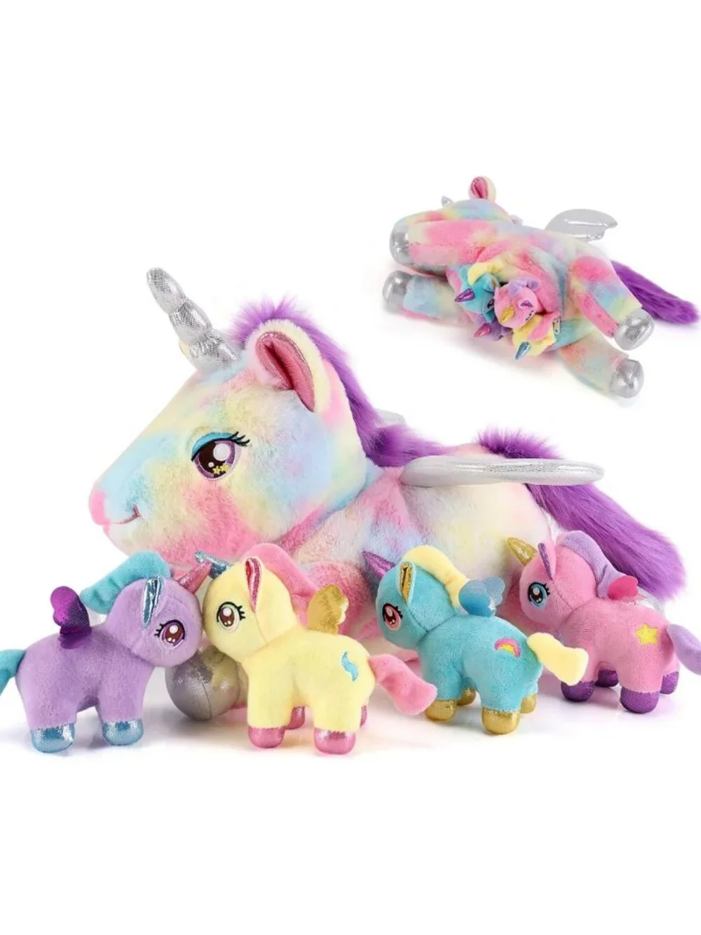 Adorable Unicorn Stuffed Animal with Baby Inside - Perfect Mommy Toy for Kids